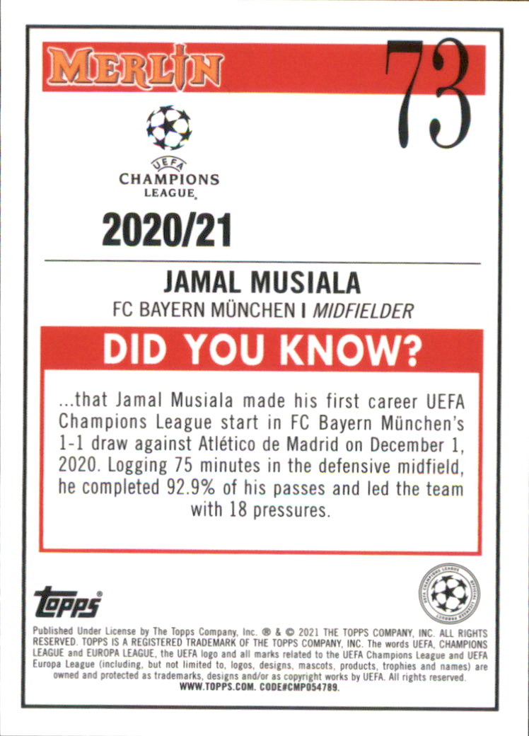 B3050- 2020-21 Merlin UEFA Champions League Cards -You Pick- 15+ FREE US SHIP