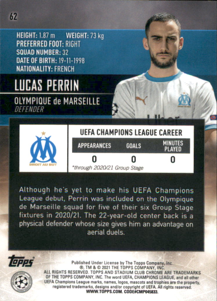 2020-21 STADIUM CLUB CHROME UEFA CHAMPIONS LEAGUE PICK YOUR PLAYER!