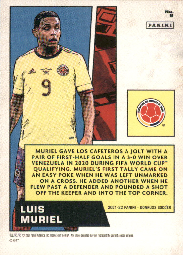 2021-22 Donruss Net Marvels #9 Luis Muriel back image