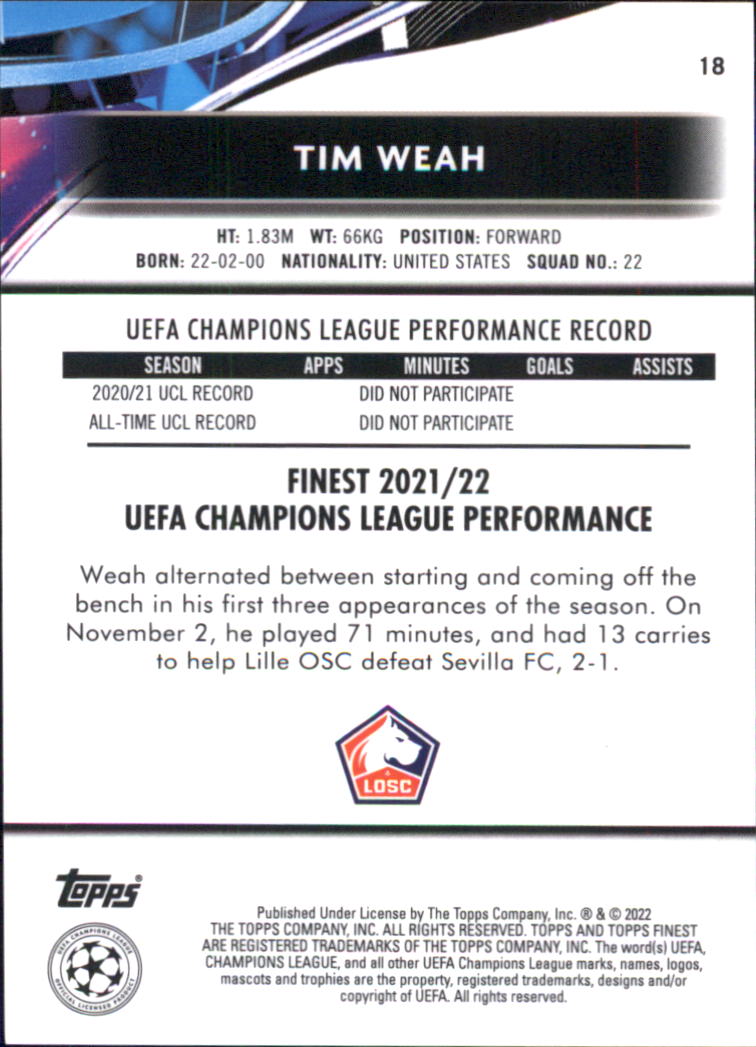 B5702- 2021-22 Finest UEFA Champions League 1-100 -You Pick- 15+ FREE US SHIP