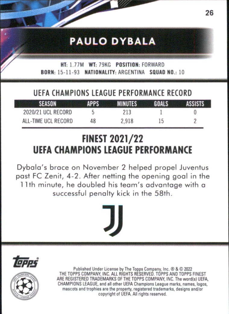 B5702- 2021-22 Finest UEFA Champions League 1-100 -You Pick- 15+ FREE US SHIP