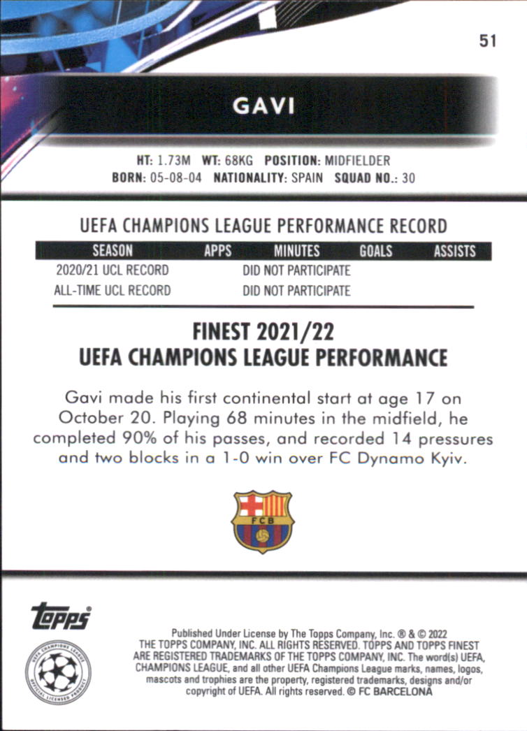 B5702- 2021-22 Finest UEFA Champions League 1-100 -You Pick- 15+ FREE US SHIP