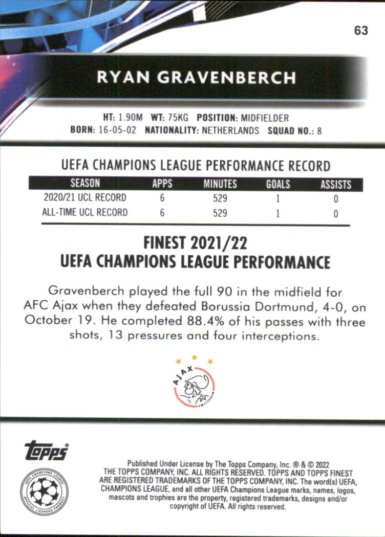 B5702- 2021-22 Finest UEFA Champions League 1-100 -You Pick- 15+ FREE US SHIP