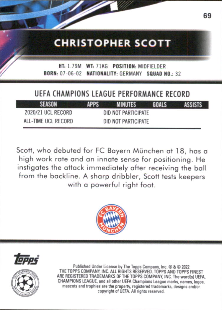 B5702- 2021-22 Finest UEFA Champions League 1-100 -You Pick- 15+ FREE US SHIP