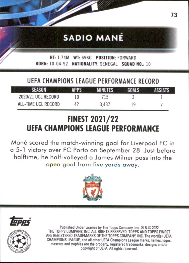 B5702- 2021-22 Finest UEFA Champions League 1-100 -You Pick- 15+ FREE US SHIP