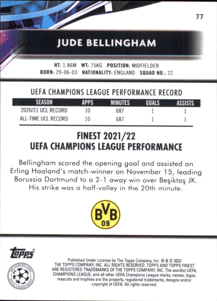 B5702- 2021-22 Finest UEFA Champions League 1-100 -You Pick- 15+ FREE US SHIP