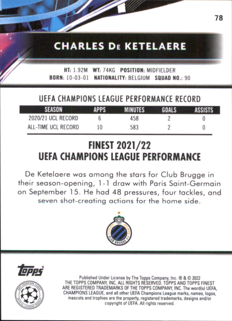 B5702- 2021-22 Finest UEFA Champions League 1-100 -You Pick- 15+ FREE US SHIP