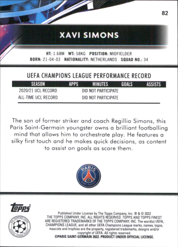 B5702- 2021-22 Finest UEFA Champions League 1-100 -You Pick- 15+ FREE US SHIP