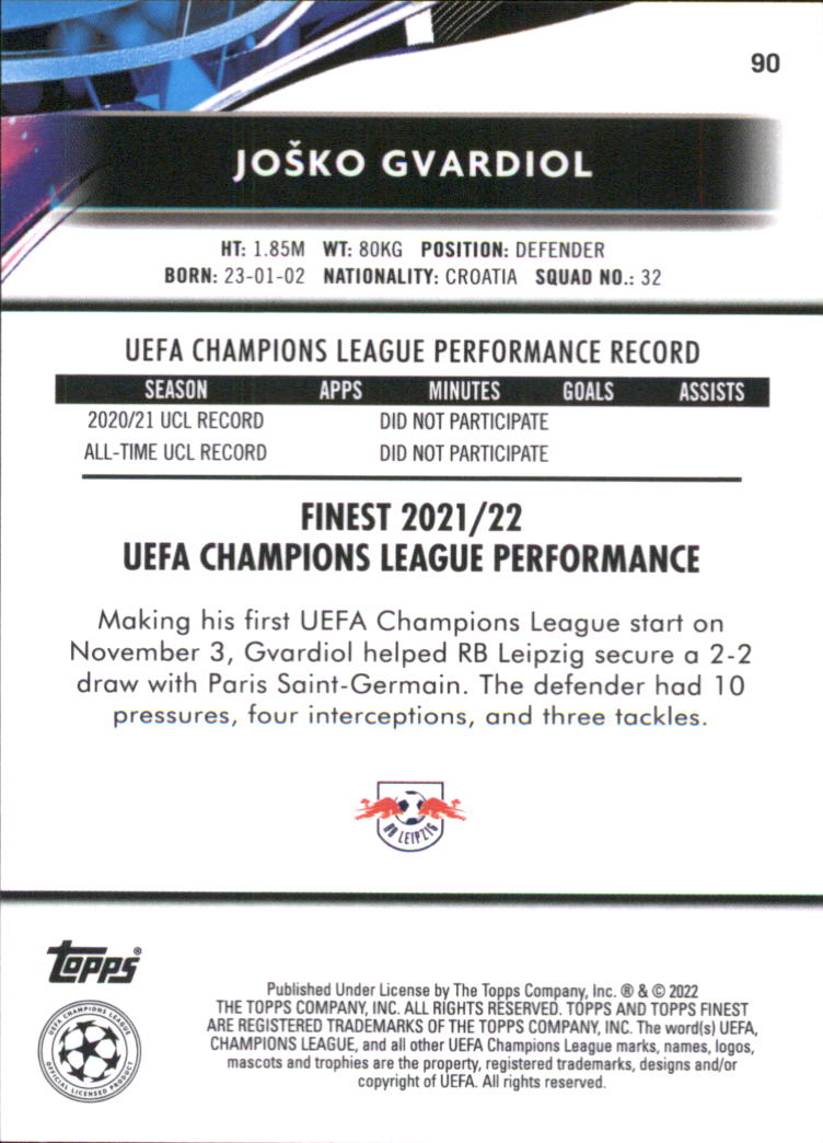 B5702- 2021-22 Finest UEFA Champions League 1-100 -You Pick- 15+ FREE US SHIP