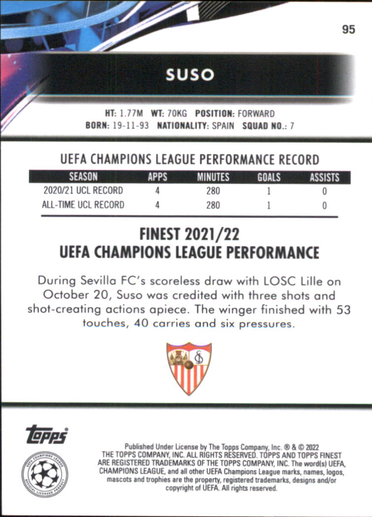 B5702- 2021-22 Finest UEFA Champions League 1-100 -You Pick- 15+ FREE US SHIP