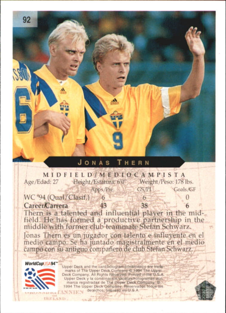 B3467- 1994 Upper Deck World Cup Contenders 1-200 -You Pick- 15+ FREE US SHIP