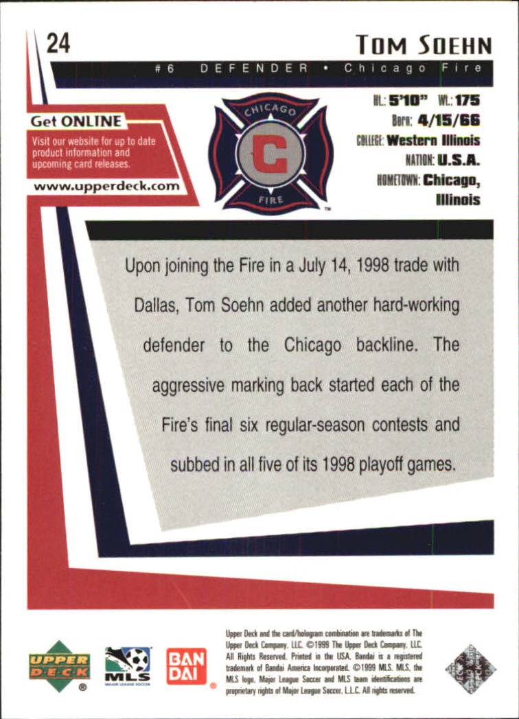 B6318- 1999 Upper Deck MLS Soccer Card #s 1-110 -You Pick- 15+ FREE US SHIP - Picture 49 of 209