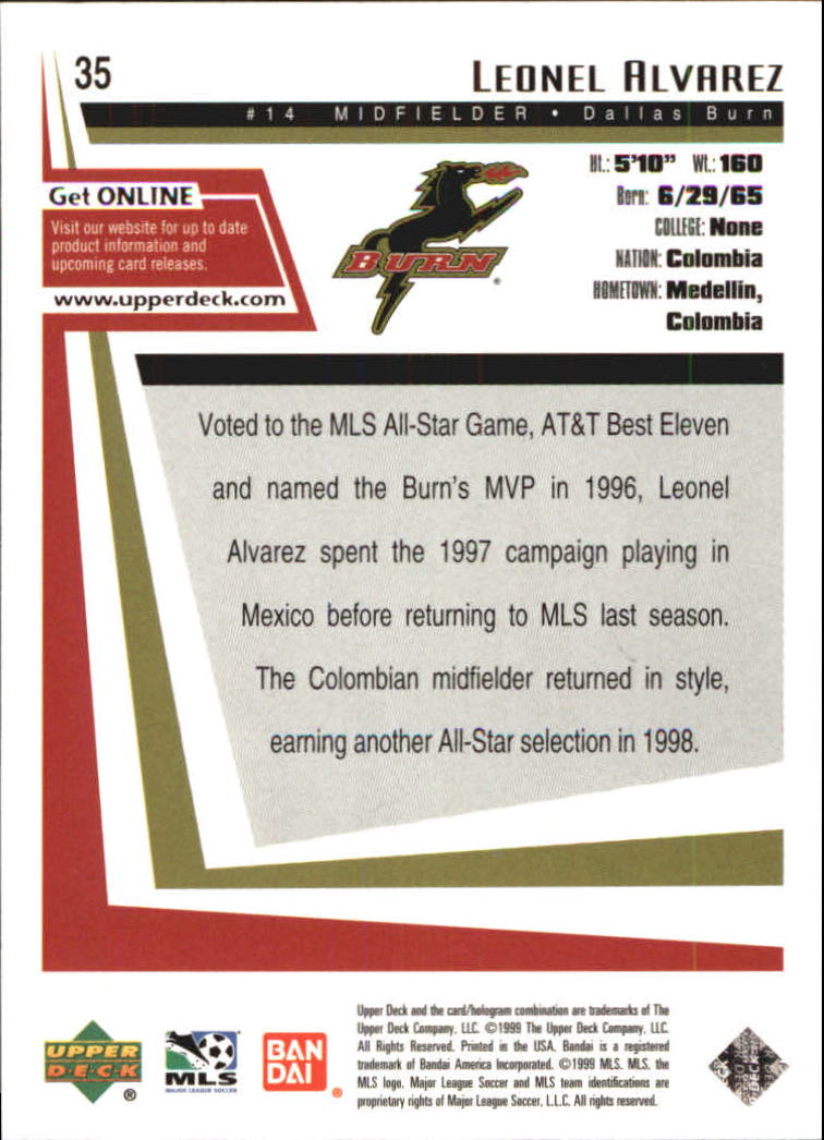 B6318- 1999 Upper Deck MLS Soccer Card #s 1-110 -You Pick- 15+ FREE US SHIP - Picture 71 of 209