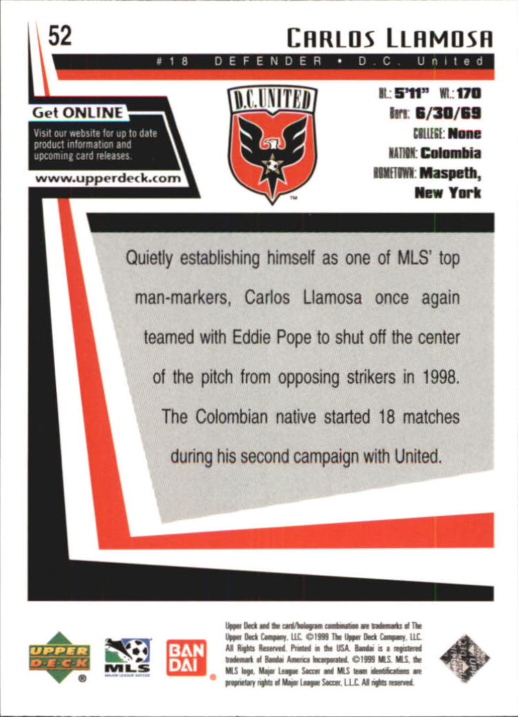 B6318- 1999 Upper Deck MLS Soccer Card #s 1-110 -You Pick- 15+ FREE US SHIP - Picture 97 of 209