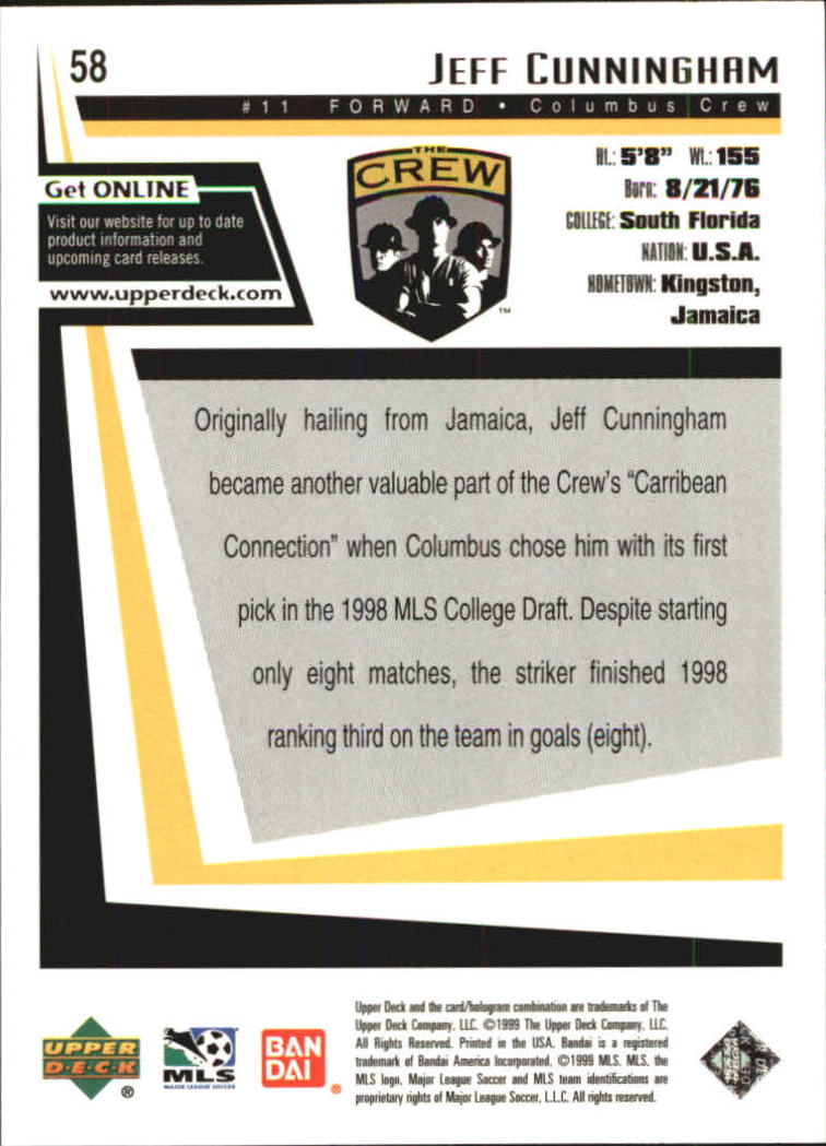 B6318- 1999 Upper Deck MLS Soccer Card #s 1-110 -You Pick- 15+ FREE US SHIP - Picture 109 of 209