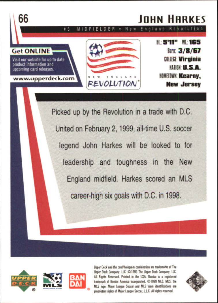 B6318- 1999 Upper Deck MLS Soccer Card #s 1-110 -You Pick- 15+ FREE US SHIP - Picture 125 of 209