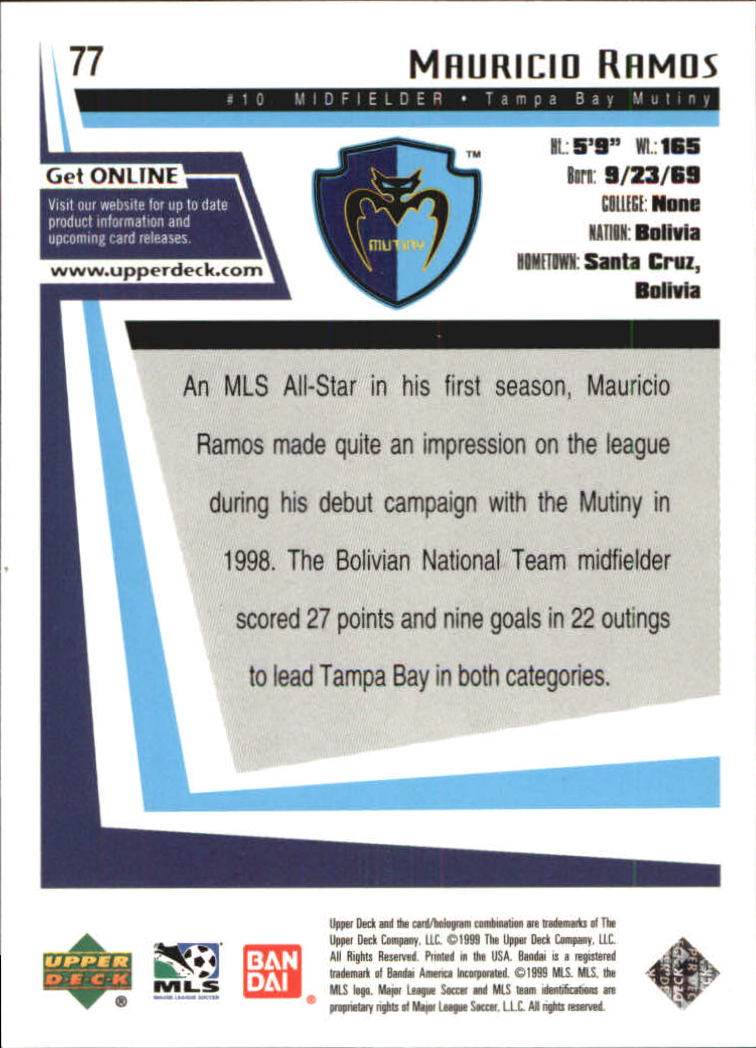 B6318- 1999 Upper Deck MLS Soccer Card #s 1-110 -You Pick- 15+ FREE US SHIP - Picture 143 of 209