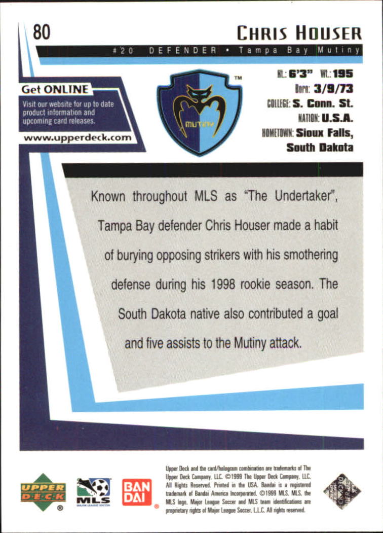 B6318- 1999 Upper Deck MLS Soccer Card #s 1-110 -You Pick- 15+ FREE US SHIP - Picture 149 of 209
