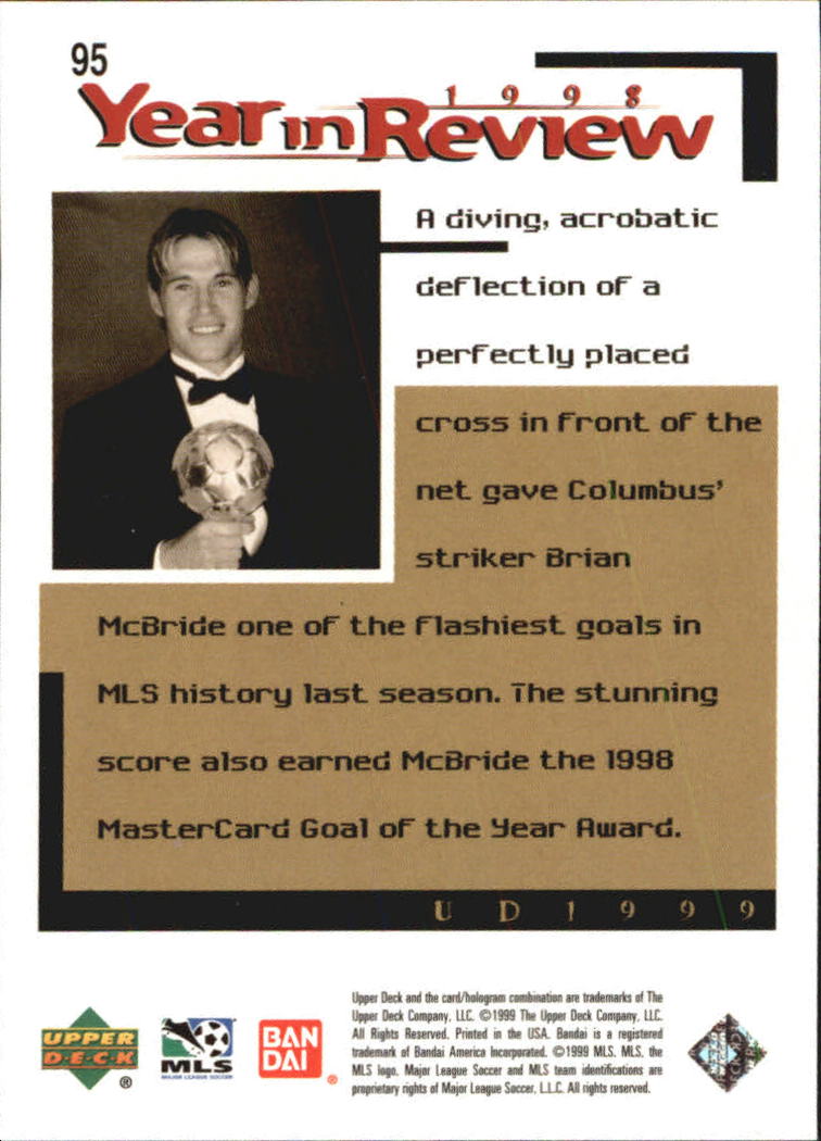 B6318- 1999 Upper Deck MLS Soccer Card #s 1-110 -You Pick- 15+ FREE US SHIP - Picture 179 of 209