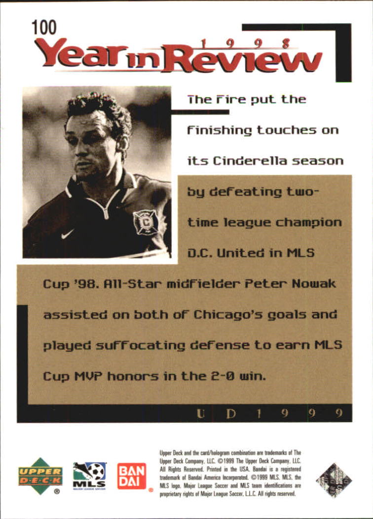 B6318- 1999 Upper Deck MLS Soccer Card #s 1-110 -You Pick- 15+ FREE US SHIP - Picture 189 of 209