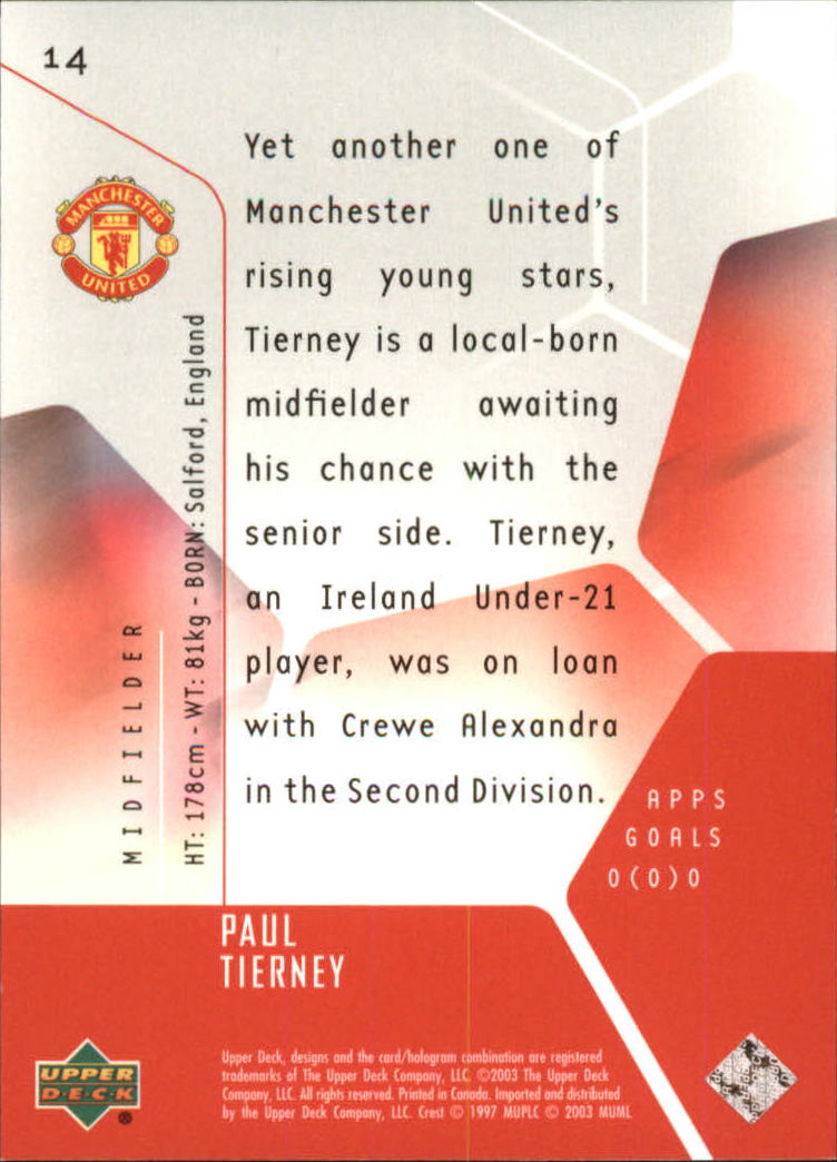 A8228- 2003 Upper Deck Manchester United Playmakers -You Pick- 15+ FREE US SHIP - Picture 11 of 85