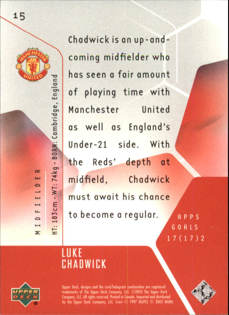 A8228- 2003 Upper Deck Manchester United Playmakers -You Pick- 15+ FREE US SHIP - Picture 13 of 85