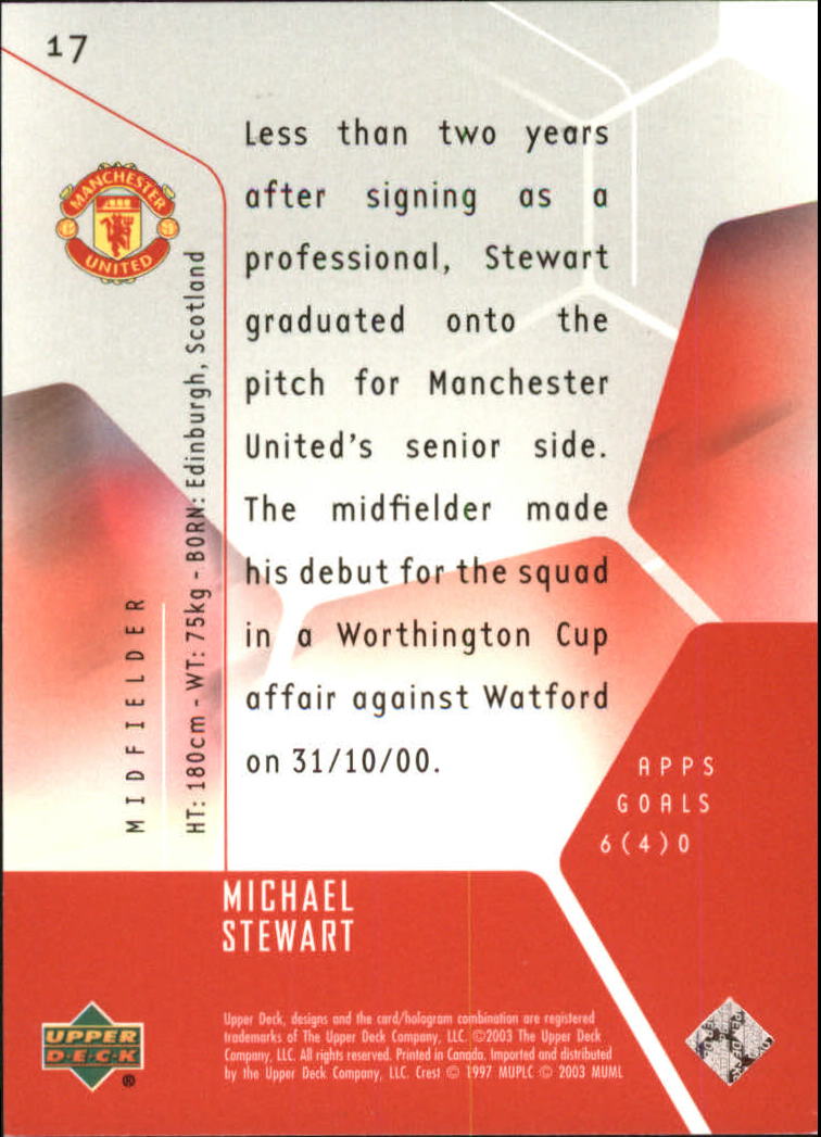 A8228- 2003 Upper Deck Manchester United Playmakers -You Pick- 15+ FREE US SHIP - Picture 15 of 85