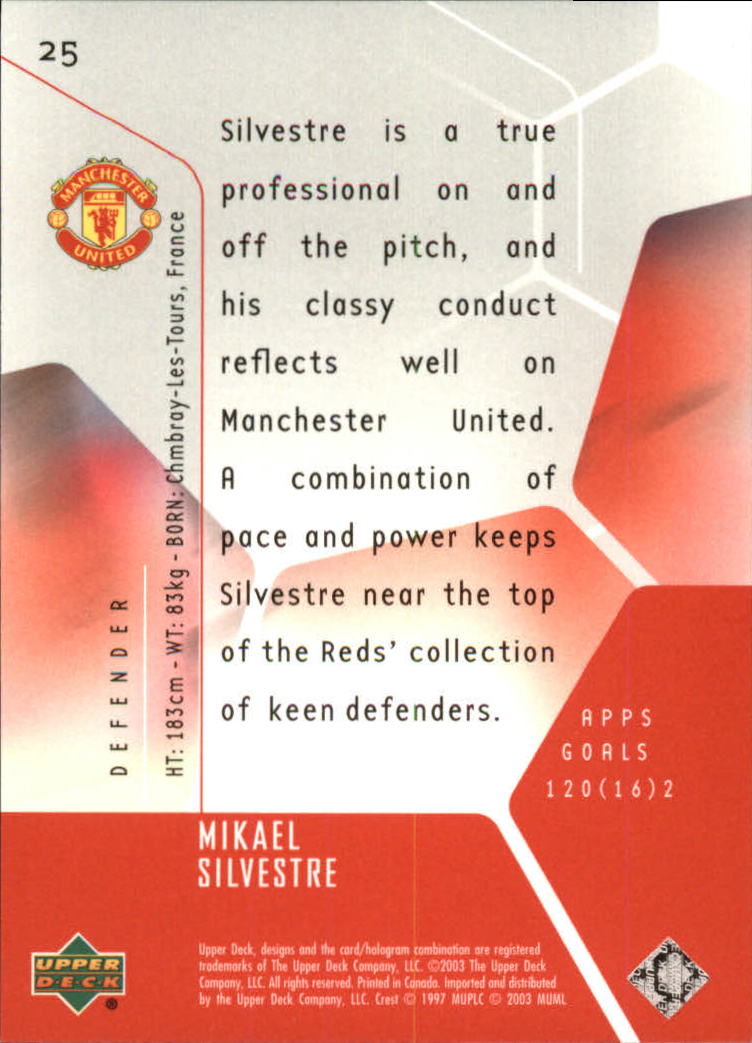 A8228- 2003 Upper Deck Manchester United Playmakers -You Pick- 15+ FREE US SHIP - Picture 21 of 85