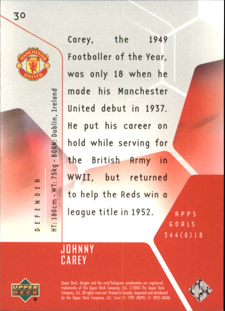 A8228- 2003 Upper Deck Manchester United Playmakers -You Pick- 15+ FREE US SHIP - Picture 29 of 85