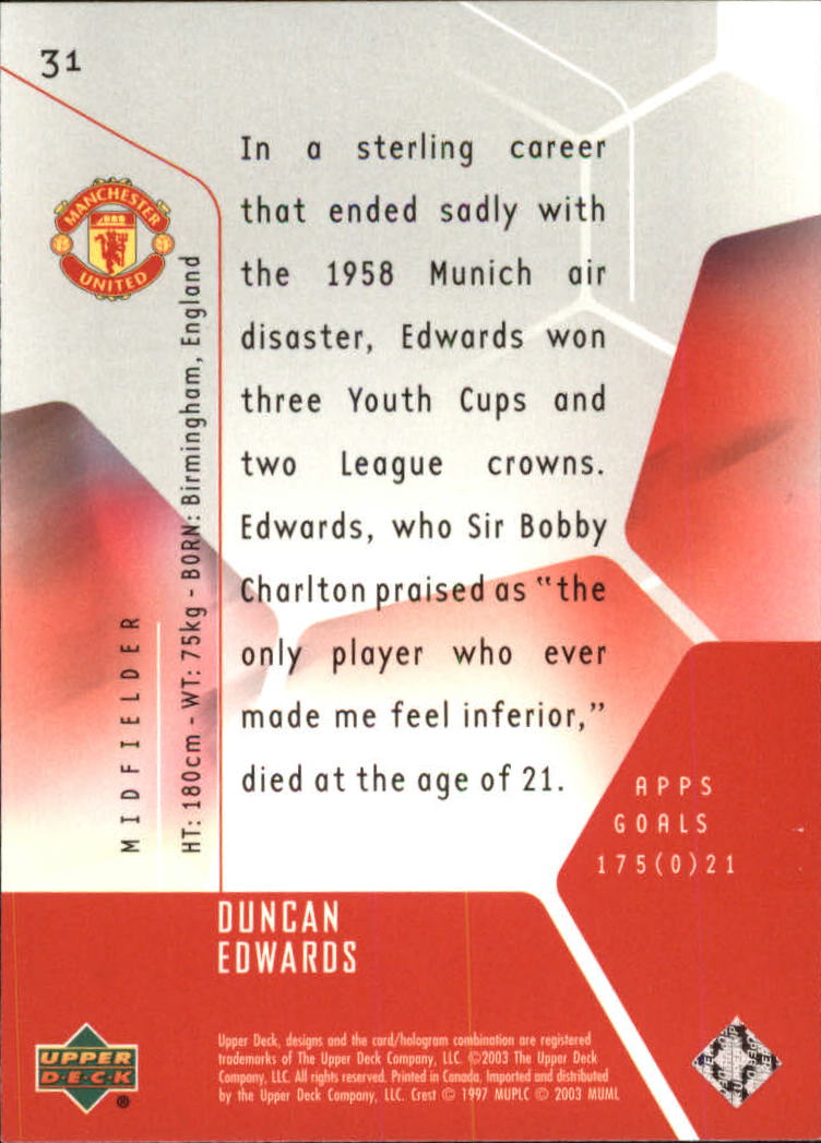 A8228- 2003 Upper Deck Manchester United Playmakers -You Pick- 15+ FREE US SHIP - Picture 31 of 85
