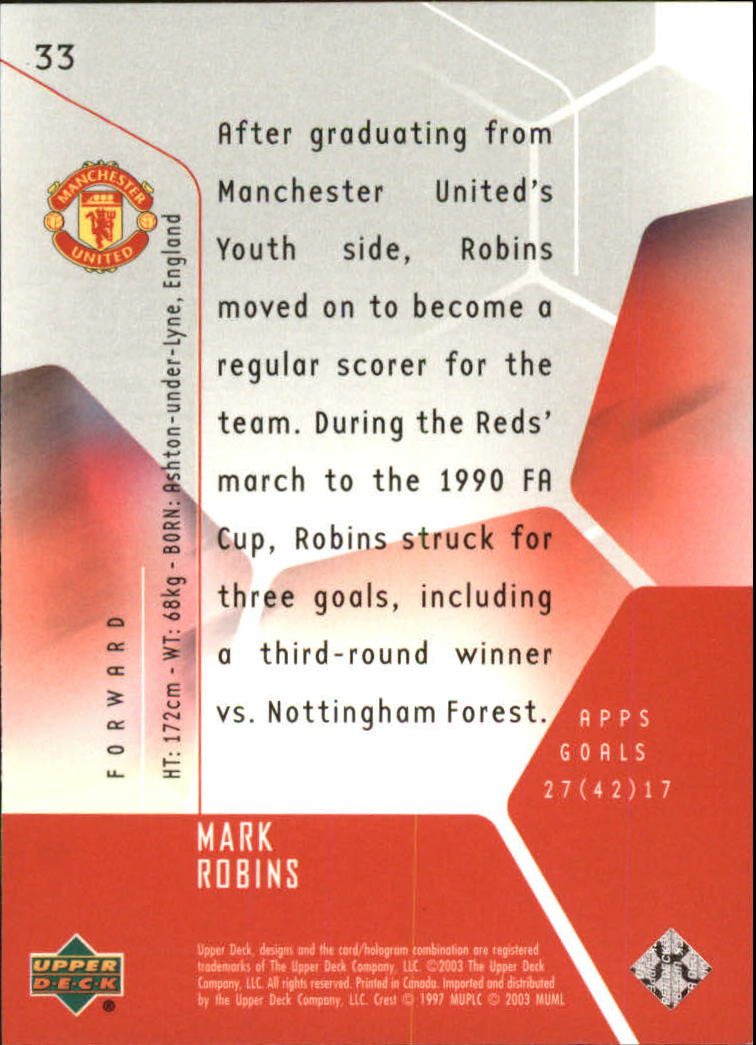 A8228- 2003 Upper Deck Manchester United Playmakers -You Pick- 15+ FREE US SHIP - Picture 35 of 85