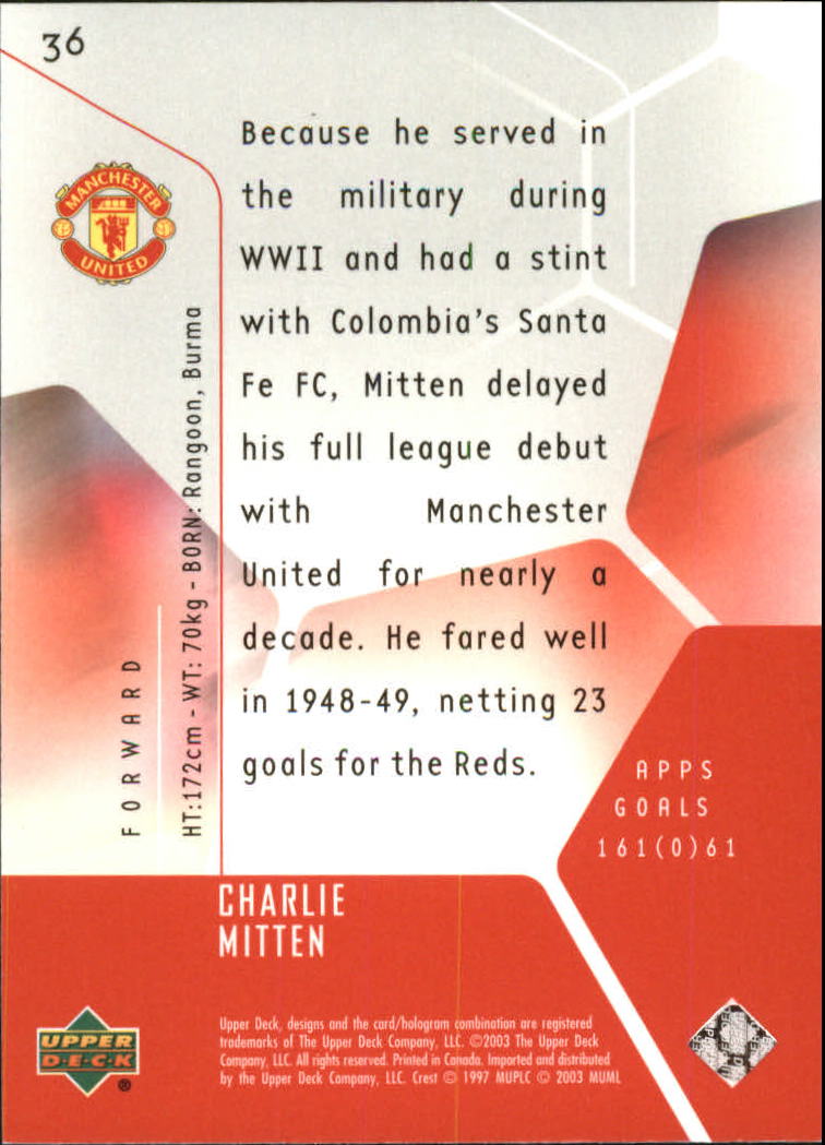 A8228- 2003 Upper Deck Manchester United Playmakers -You Pick- 15+ FREE US SHIP - Picture 39 of 85