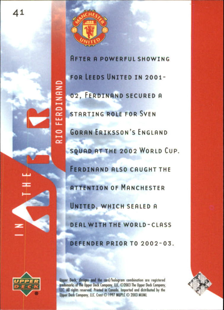 A8228- 2003 Upper Deck Manchester United Playmakers -You Pick- 15+ FREE US SHIP - Picture 49 of 85