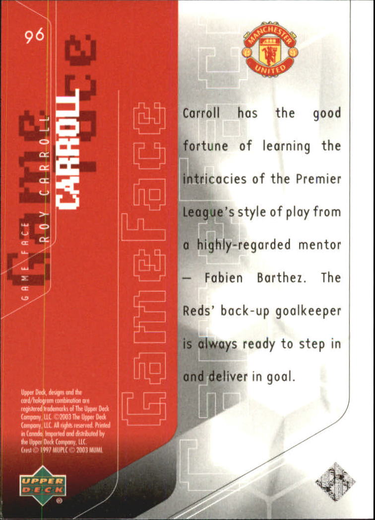 A8228- 2003 Upper Deck Manchester United Playmakers -You Pick- 15+ FREE US SHIP - Picture 81 of 85