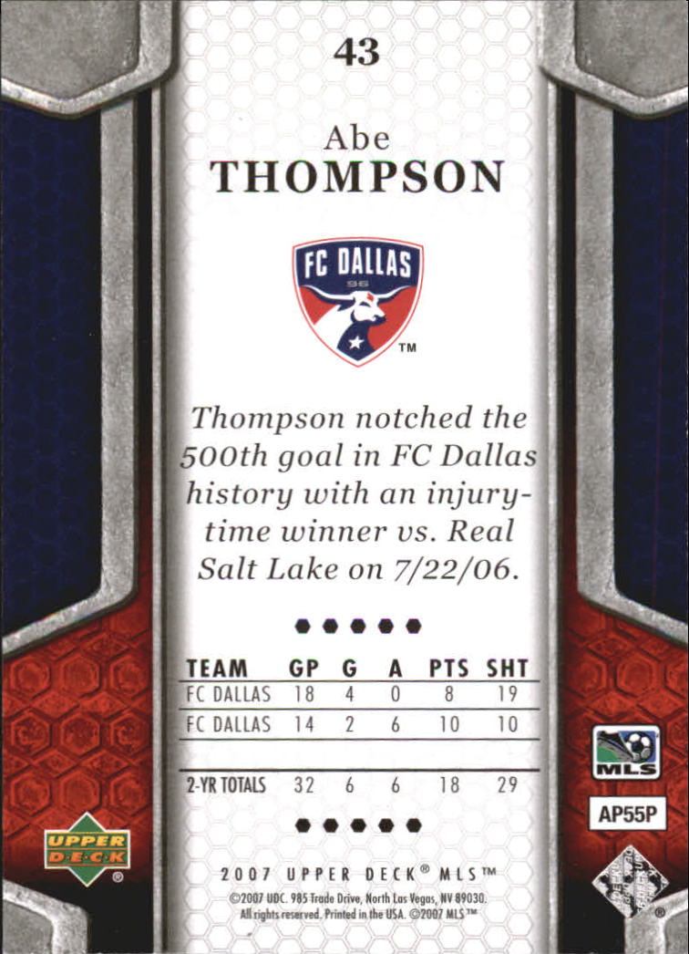 B2113- 2007 Upper Deck MLS Soccer #s 1-100 +Inserts -You Pick- 15+ FREE US SHIP - Picture 53 of 135
