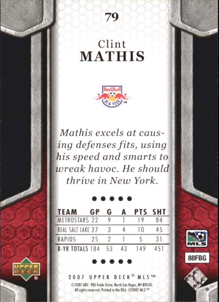 B2113- 2007 Upper Deck MLS Soccer #s 1-100 +Inserts -You Pick- 15+ FREE US SHIP - Picture 93 of 135