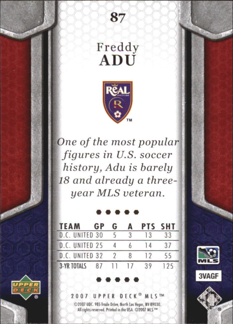 B2113- 2007 Upper Deck MLS Soccer #s 1-100 +Inserts -You Pick- 15+ FREE US SHIP - Picture 105 of 135
