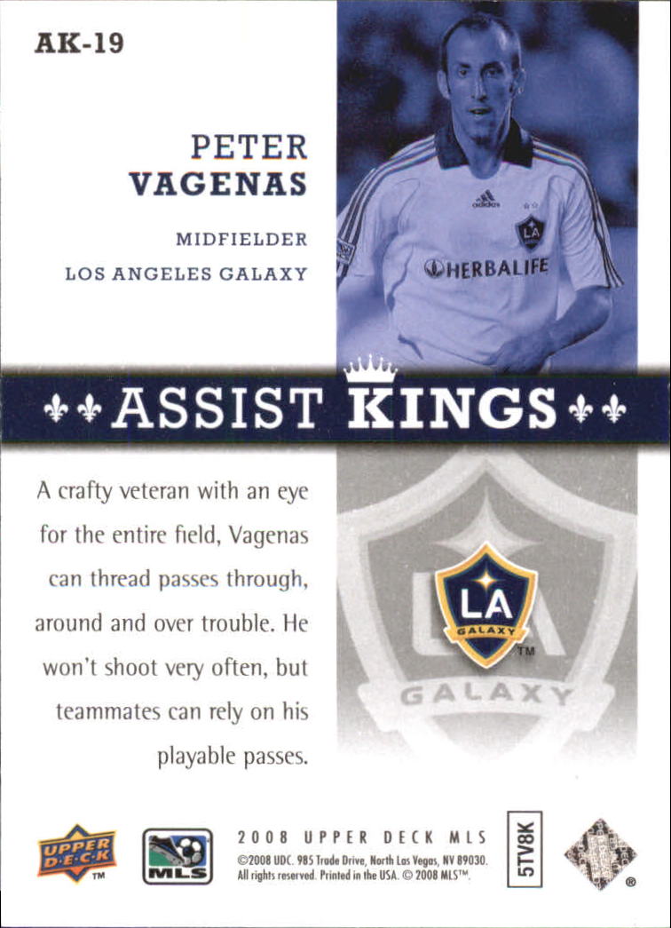 2008 Upper Deck MLS Assist Kings #AK19 Peter Vagenas back image