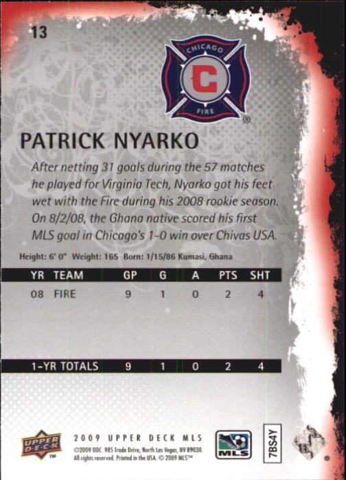 B6432- 2009 Upper Deck MLS Soccer Card #s 1-200 -You Pick- 15+ FREE US SHIP - Picture 27 of 384