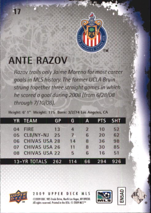 B6432- 2009 Upper Deck MLS Soccer Card #s 1-200 -You Pick- 15+ FREE US SHIP - Picture 35 of 384