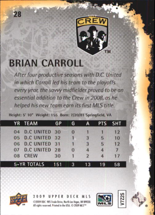 B6432- 2009 Upper Deck MLS Soccer Card #s 1-200 -You Pick- 15+ FREE US SHIP - Picture 57 of 384