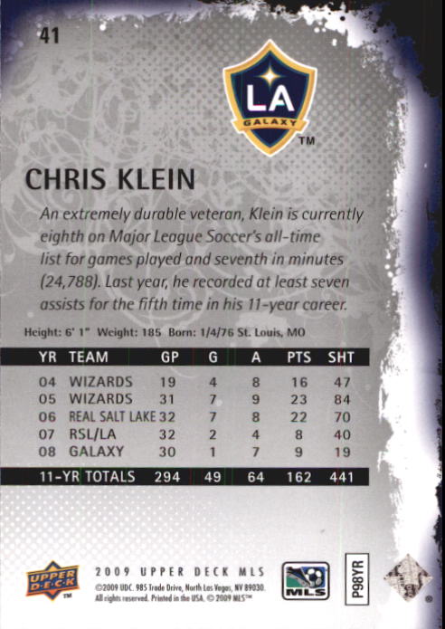 B6432- 2009 Upper Deck MLS Soccer Card #s 1-200 -You Pick- 15+ FREE US SHIP - Picture 83 of 384