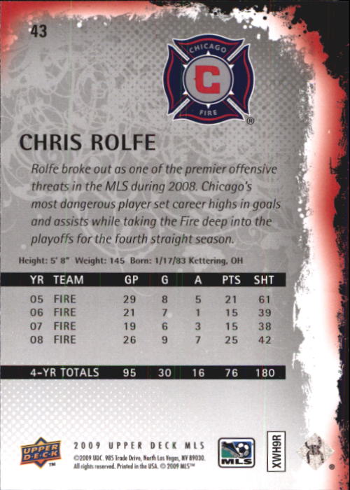 B6432- 2009 Upper Deck MLS Soccer Card #s 1-200 -You Pick- 15+ FREE US SHIP - Picture 87 of 384