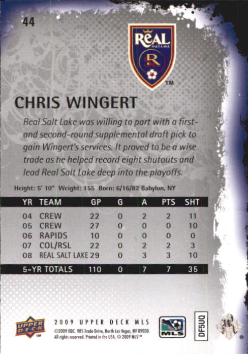 B6432- 2009 Upper Deck MLS Soccer Card #s 1-200 -You Pick- 15+ FREE US SHIP - Picture 89 of 384