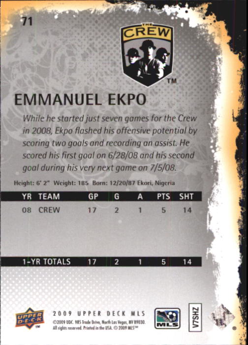 B6432- 2009 Upper Deck MLS Soccer Card #s 1-200 -You Pick- 15+ FREE US SHIP - Picture 136 of 384