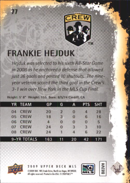 B6432- 2009 Upper Deck MLS Soccer Card #s 1-200 -You Pick- 15+ FREE US SHIP - Picture 146 of 384