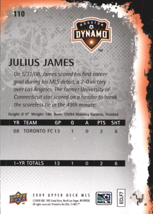 B6432- 2009 Upper Deck MLS Soccer Card #s 1-200 -You Pick- 15+ FREE US SHIP - Picture 206 of 384