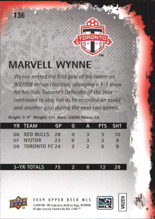 B6432- 2009 Upper Deck MLS Soccer Card #s 1-200 -You Pick- 15+ FREE US SHIP - Picture 256 of 384