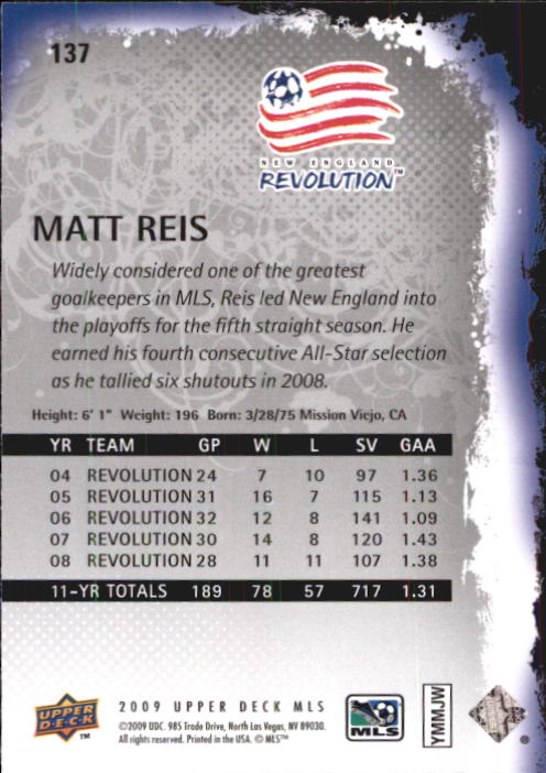 B6432- 2009 Upper Deck MLS Soccer Card #s 1-200 -You Pick- 15+ FREE US SHIP - Picture 258 of 384