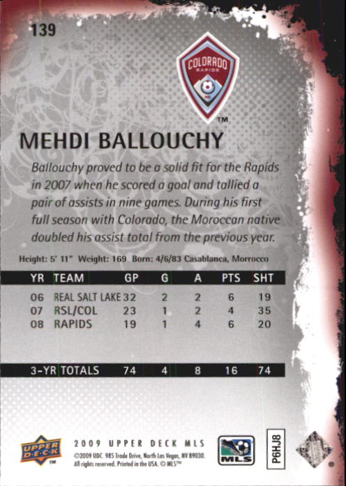 B6432- 2009 Upper Deck MLS Soccer Card #s 1-200 -You Pick- 15+ FREE US SHIP - Picture 262 of 384